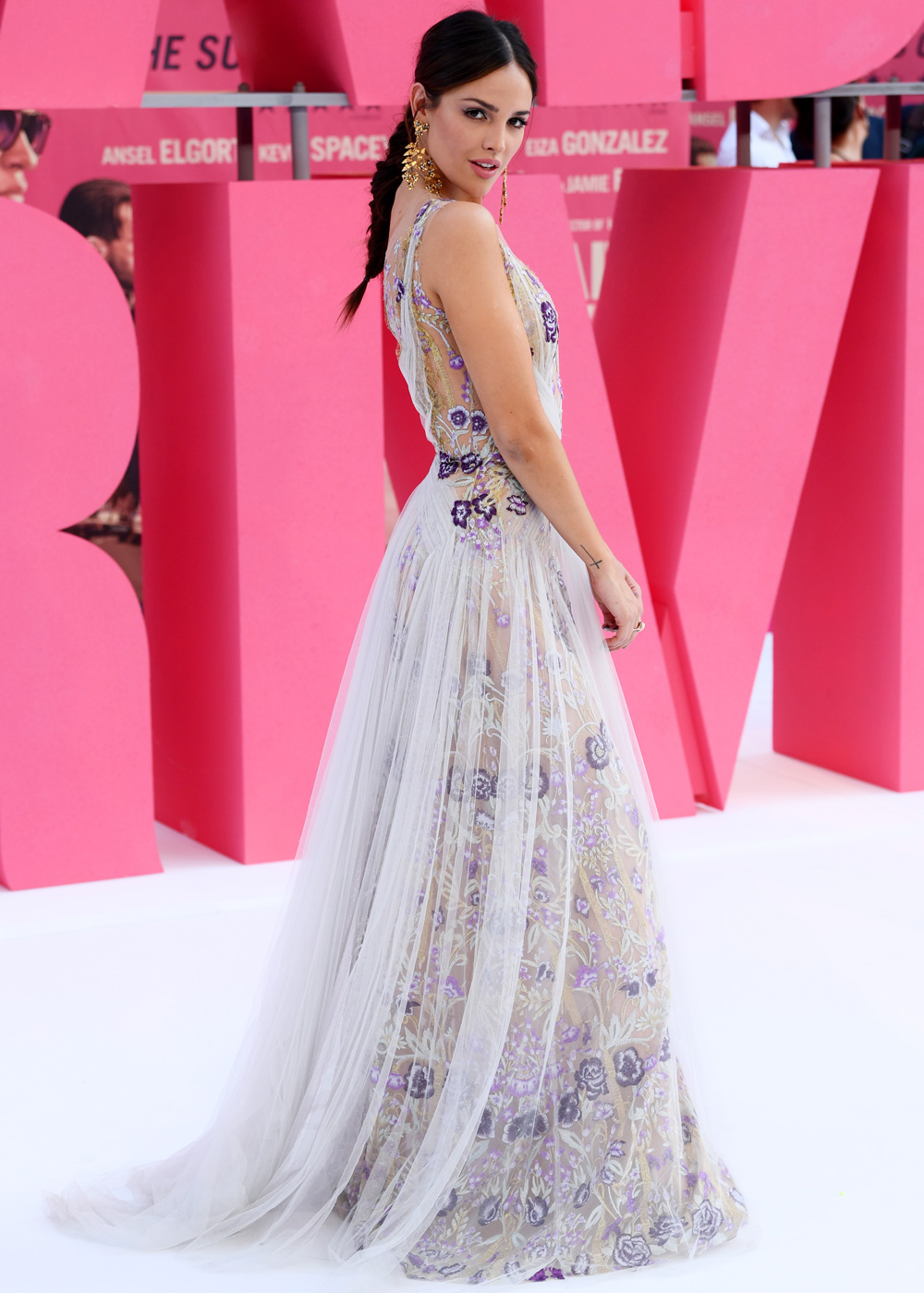Eiza Gonzalez Wearing Marchesa for 'Baby Driver' European Film Premiere ...